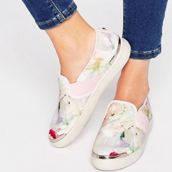 Ted Baker London Shoes - Ted Baker Floral Slip On Sneakers